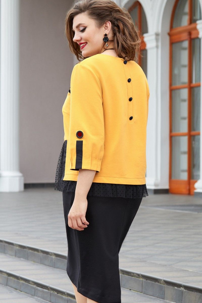 Платье Vittoria Queen 14403 желтый-черный - фото 3
