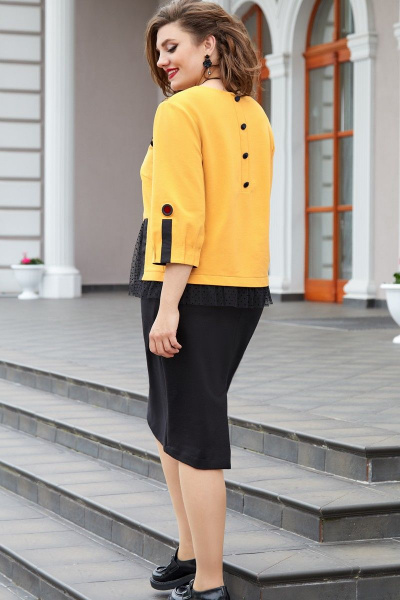 Платье Vittoria Queen 14403 желтый-черный - фото 2