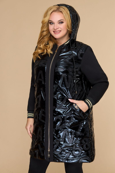 Куртка Svetlana-Style 1449 черный+буквы - фото 4