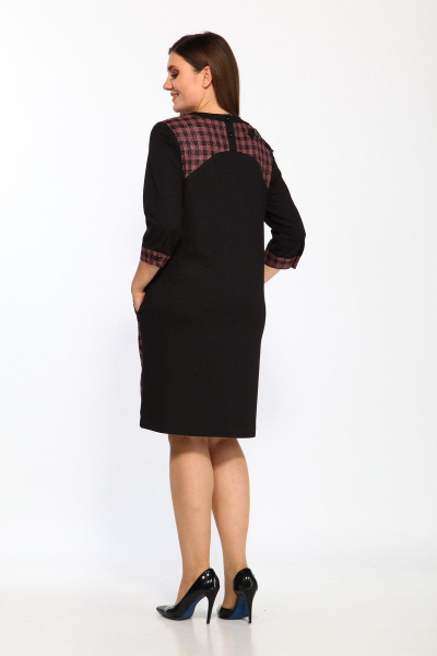 Платье Lady Style Classic 1488/1 черный_малина - фото 3