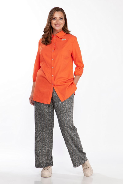 Блуза, брюки Belinga 2203 оранж./серый - фото 2