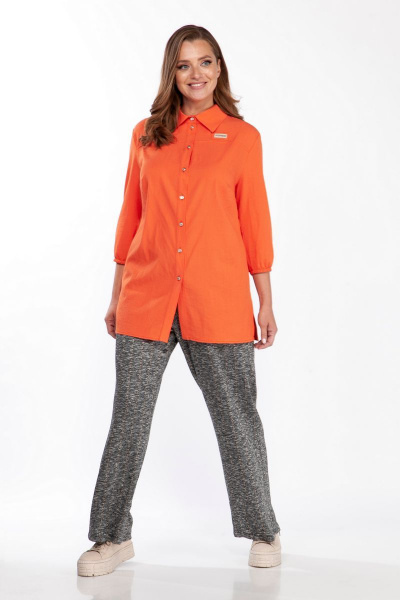 Блуза, брюки Belinga 2203 оранж./серый - фото 1