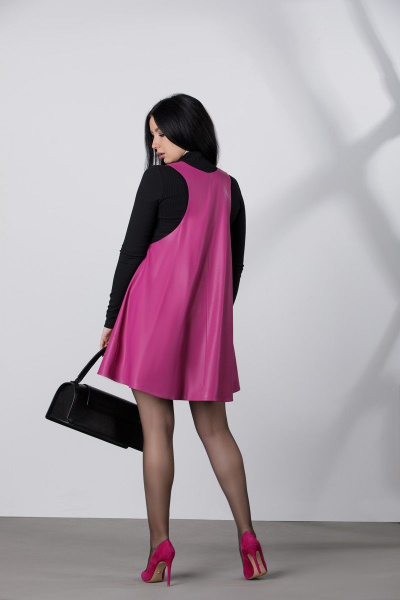 Платье, сарафан ElPaiz 723 розовый-черный - фото 4