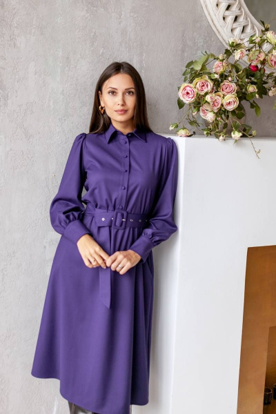 Платье KRASA - Danaida 279-21 фиолетовый - фото 1