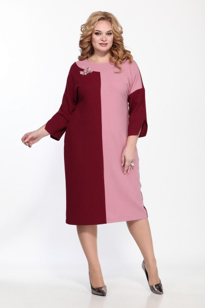 Платье SOVITA M-2136 бордо-розовый - фото 3