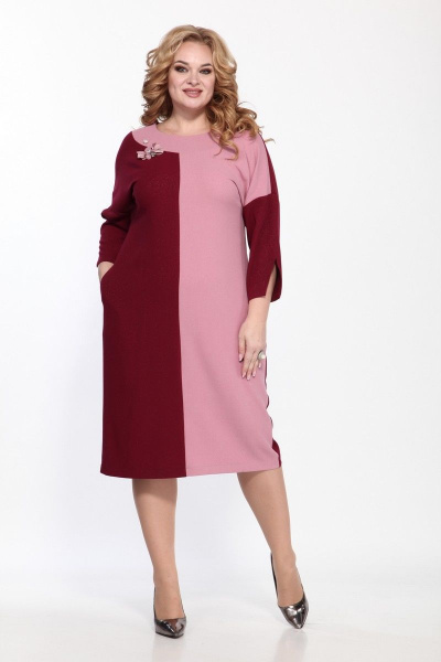 Платье SOVITA M-2136 бордо-розовый - фото 1