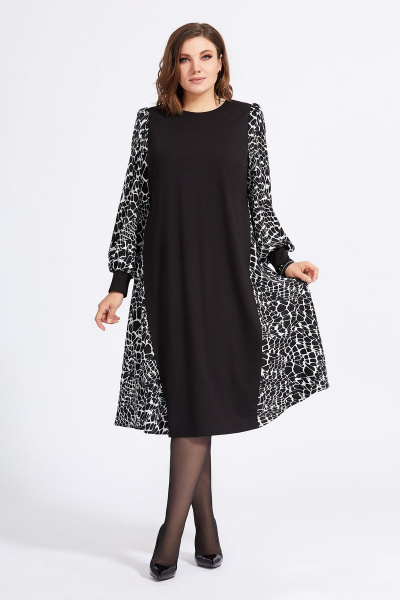 Платье Милора-стиль 936 черно-белое - фото 2