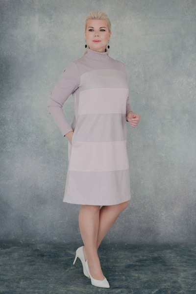 Платье ASV 2454 серо-розовый - фото 5