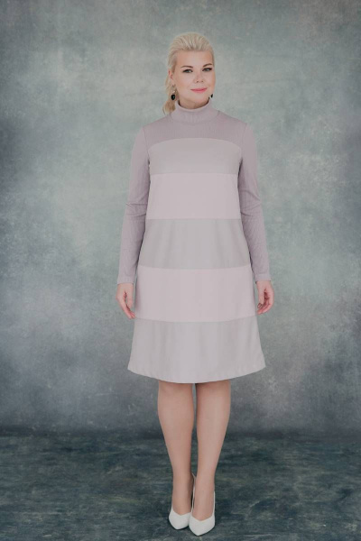 Платье ASV 2454 серо-розовый - фото 1