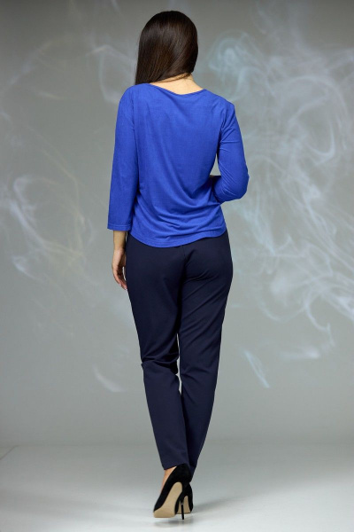 Блуза, брюки Angelina & Сompany 617/2 синий-темно-синий - фото 5