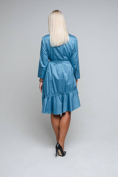Платье Avila 0865 темно-голубой - фото 4