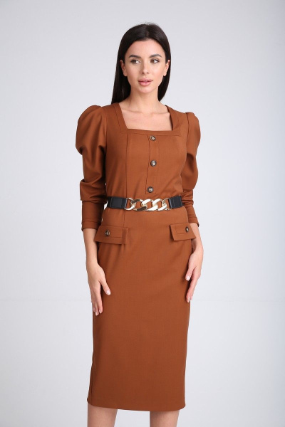 Платье SandyNa 130115 орехово-коричневый - фото 3