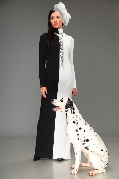 Платье T&N 06-Круэлла черно-белый - фото 2