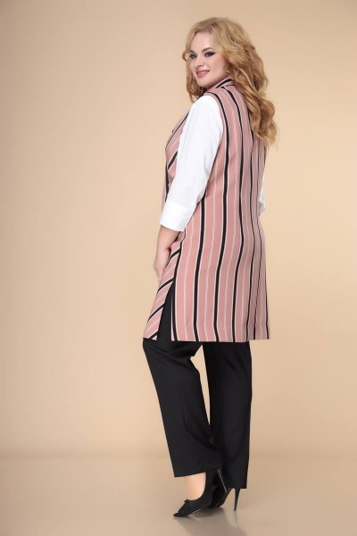 Блуза, брюки, жилет Romanovich Style 3-1842 пудра - фото 3