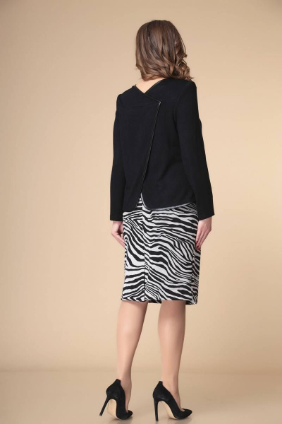 Джемпер, юбка Romanovich Style 2-1432 черный/серый - фото 3