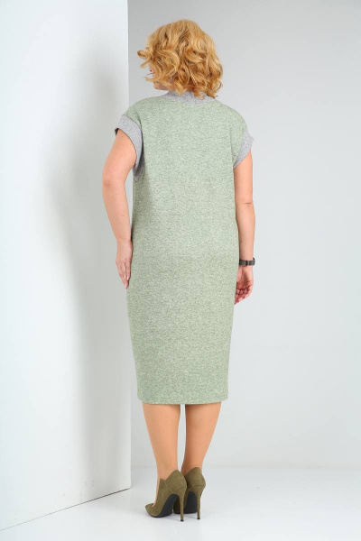 Кардиган, платье Viola Style 5491/1 зеленый - фото 4