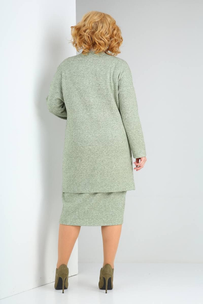 Кардиган, платье Viola Style 5491/1 зеленый - фото 2