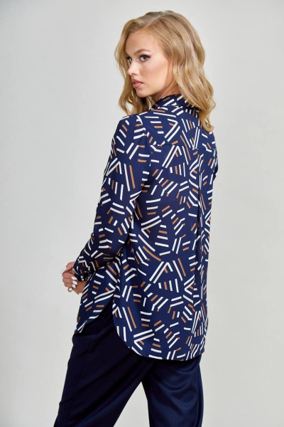 Блуза Teffi Style L-1596 синий - фото 2