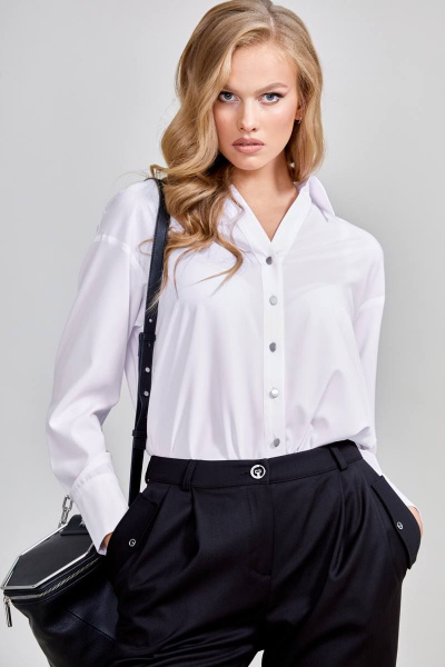 Блуза Teffi Style L-1506 белый - фото 2