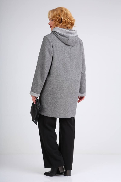 Пальто Viola Style 6043 серый_меланж - фото 3