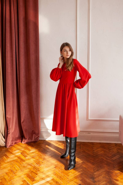 Платье KRASA - Danaida 256-21 красный - фото 7