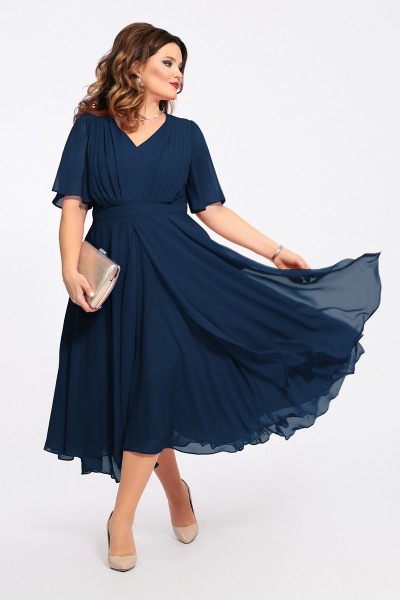 Платье TEZA 1455 темно-синий - фото 1