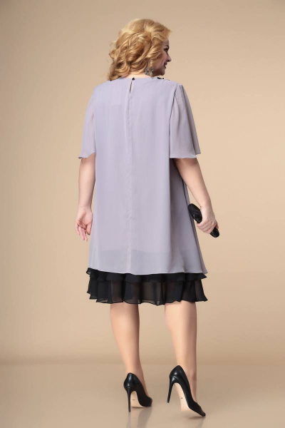 Платье Romanovich Style 1-2231 серый/черный - фото 4