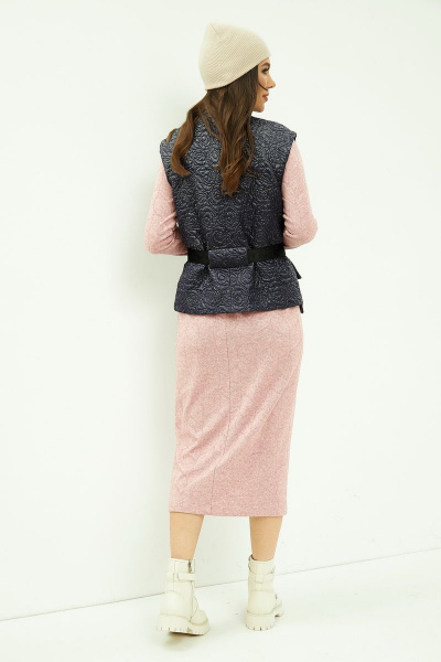Жилет, платье Магия моды 2012 розовый+сине-серый - фото 6