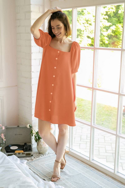 Платье Ivera 1029 оранжевый - фото 1
