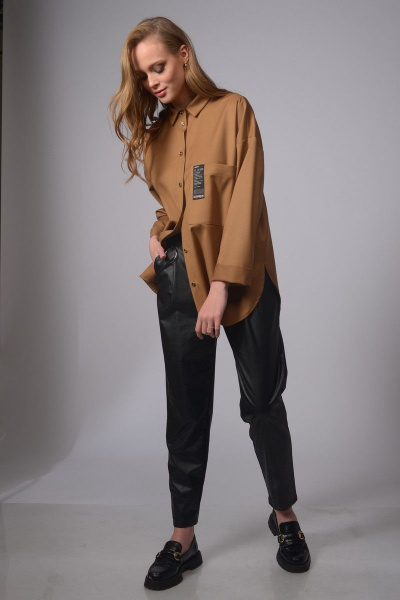 Блуза MAX 1-030 коричневый - фото 5