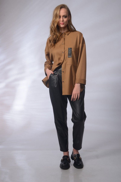 Блуза MAX 1-030 коричневый - фото 4