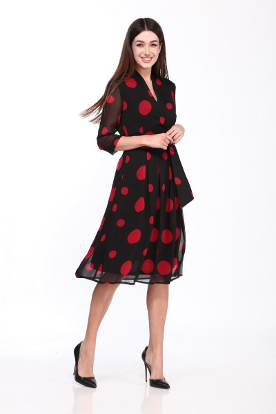 Платье Karina deLux B-240К красно-черный - фото 2