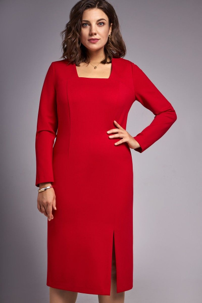 Платье IVA 1319 красный - фото 2
