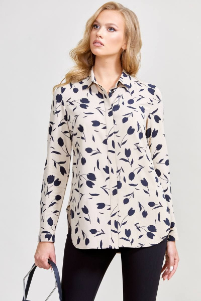 Блуза Teffi Style L-1596 бежевый - фото 1