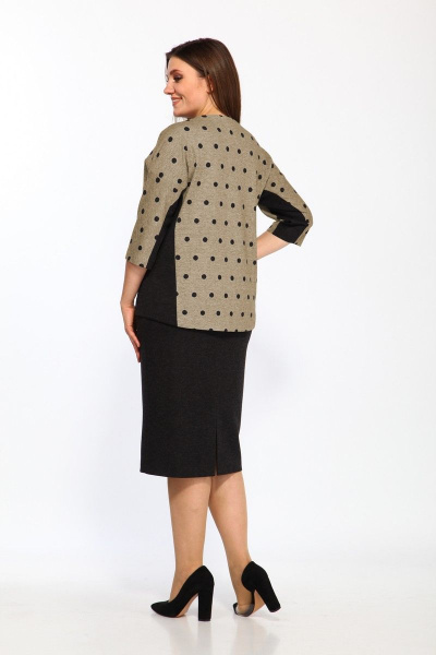Джемпер, юбка Lady Style Classic 1374/5 черно-бежевый - фото 2
