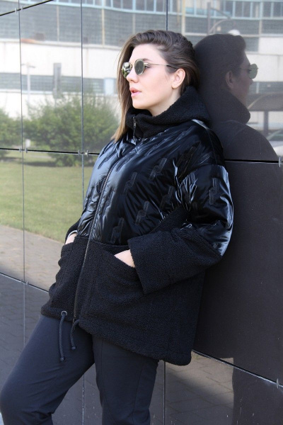 Брюки, джемпер, куртка Runella 1465 черный-светло-серый - фото 8