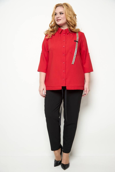 Блуза, брюки Michel chic 1269 красный/черный - фото 1