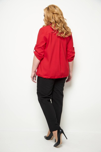 Блуза, брюки Michel chic 1269 красный/черный - фото 5