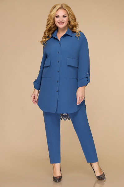 Блуза, брюки Svetlana-Style 1607 индиго - фото 1