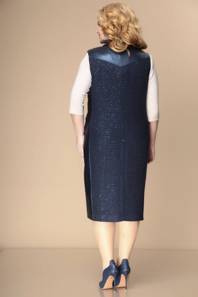 Жилет, платье Romanovich Style 3-2212 синий/беж - фото 3