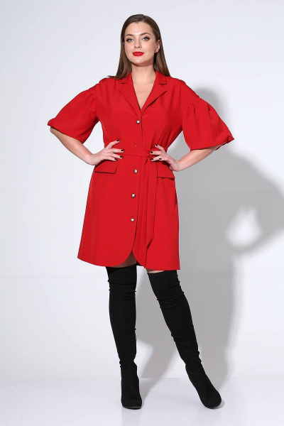Платье Liona Style 814 красный - фото 1