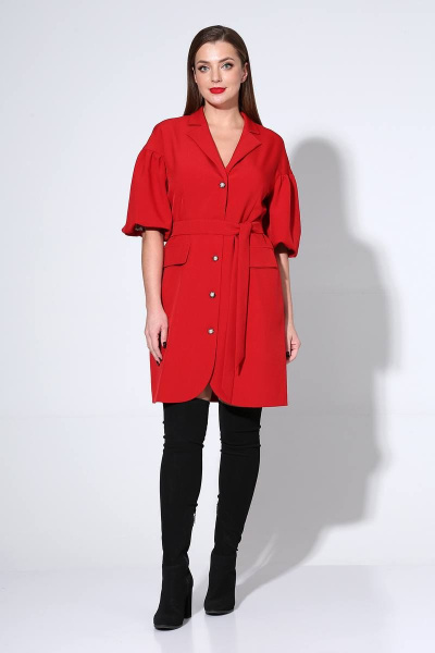 Платье Liona Style 814 красный - фото 2