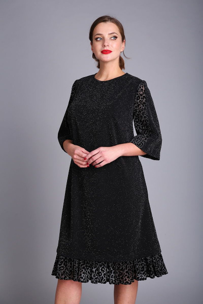 Платье Andrea Style 0411 черный - фото 1