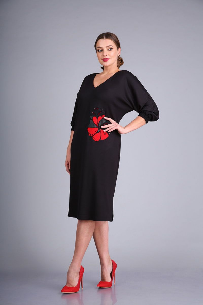Платье Andrea Style 0423 черный - фото 4