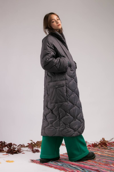Пальто TSURAN COAT-VOLNY-GR серый - фото 4