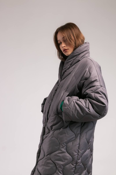 Пальто TSURAN COAT-VOLNY-GR серый - фото 8
