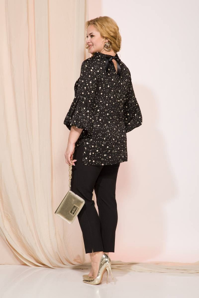Блуза, брюки Liliana 1010В черный+черный - фото 2