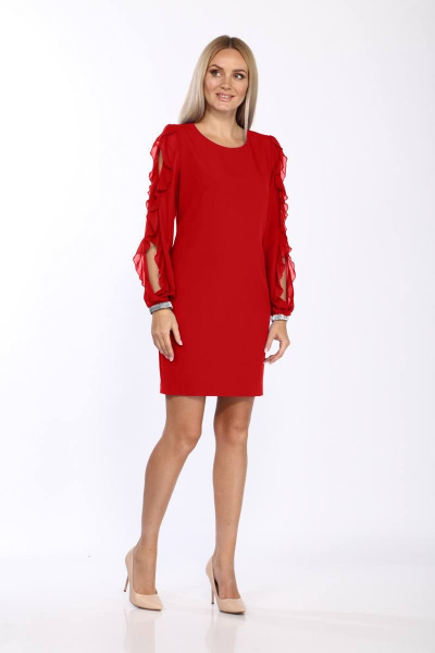 Платье Vilena 628 красный - фото 1