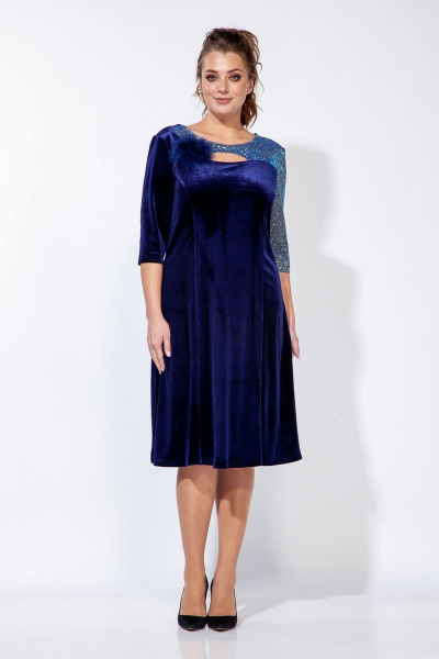 Платье Belinga 1159 синий - фото 3