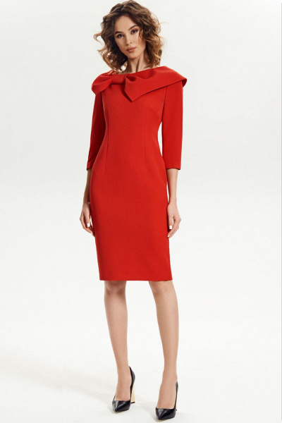 Платье VLADINI 4141 красный - фото 1